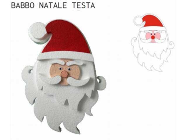 Babbo natale testa polistirolo 40cm