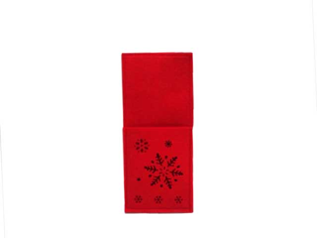 P.posate c/fiocchi neve rosso 23x10cm