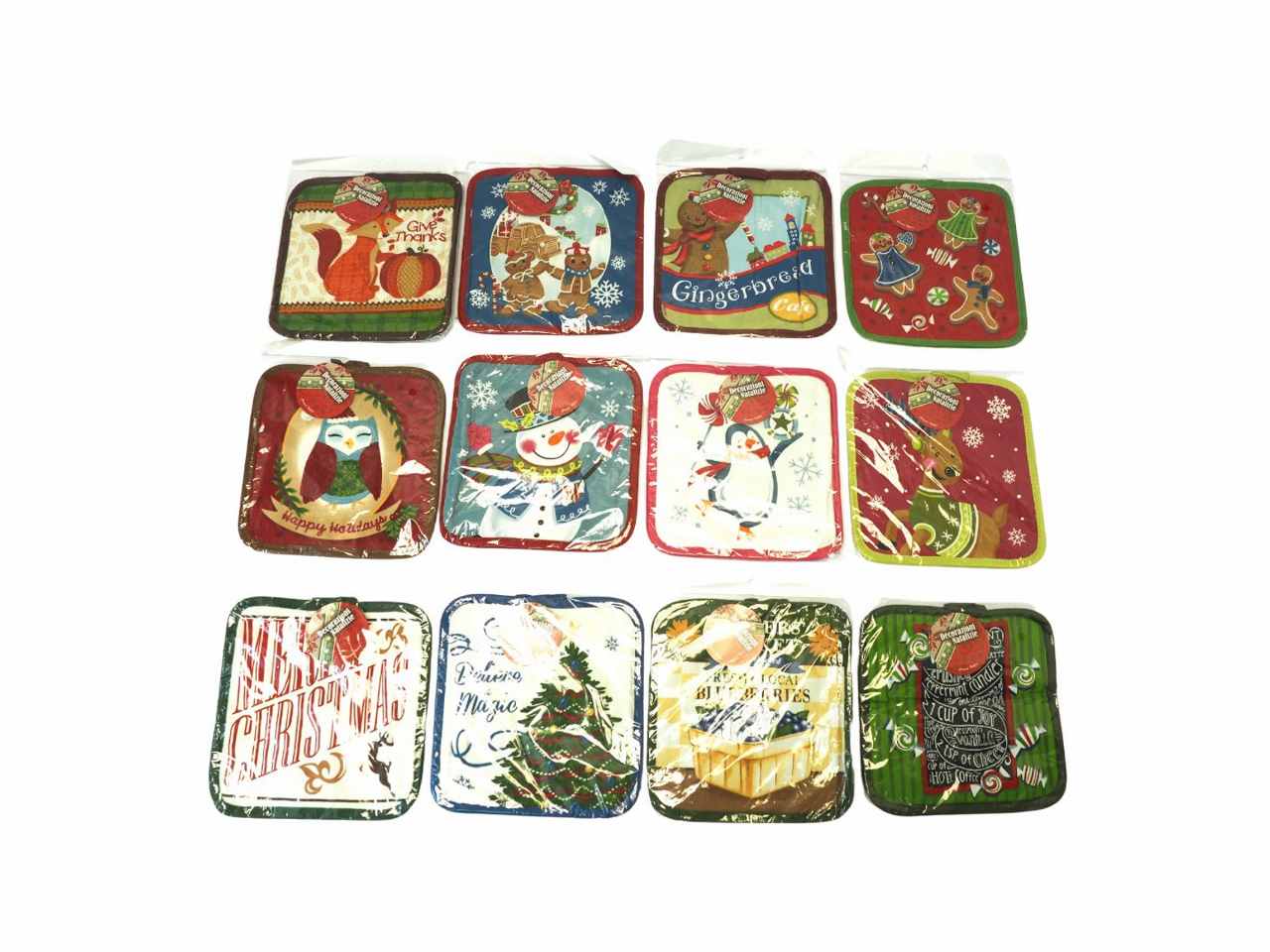 Presina 20x20cm  12ass.ti dis.natale  cotone