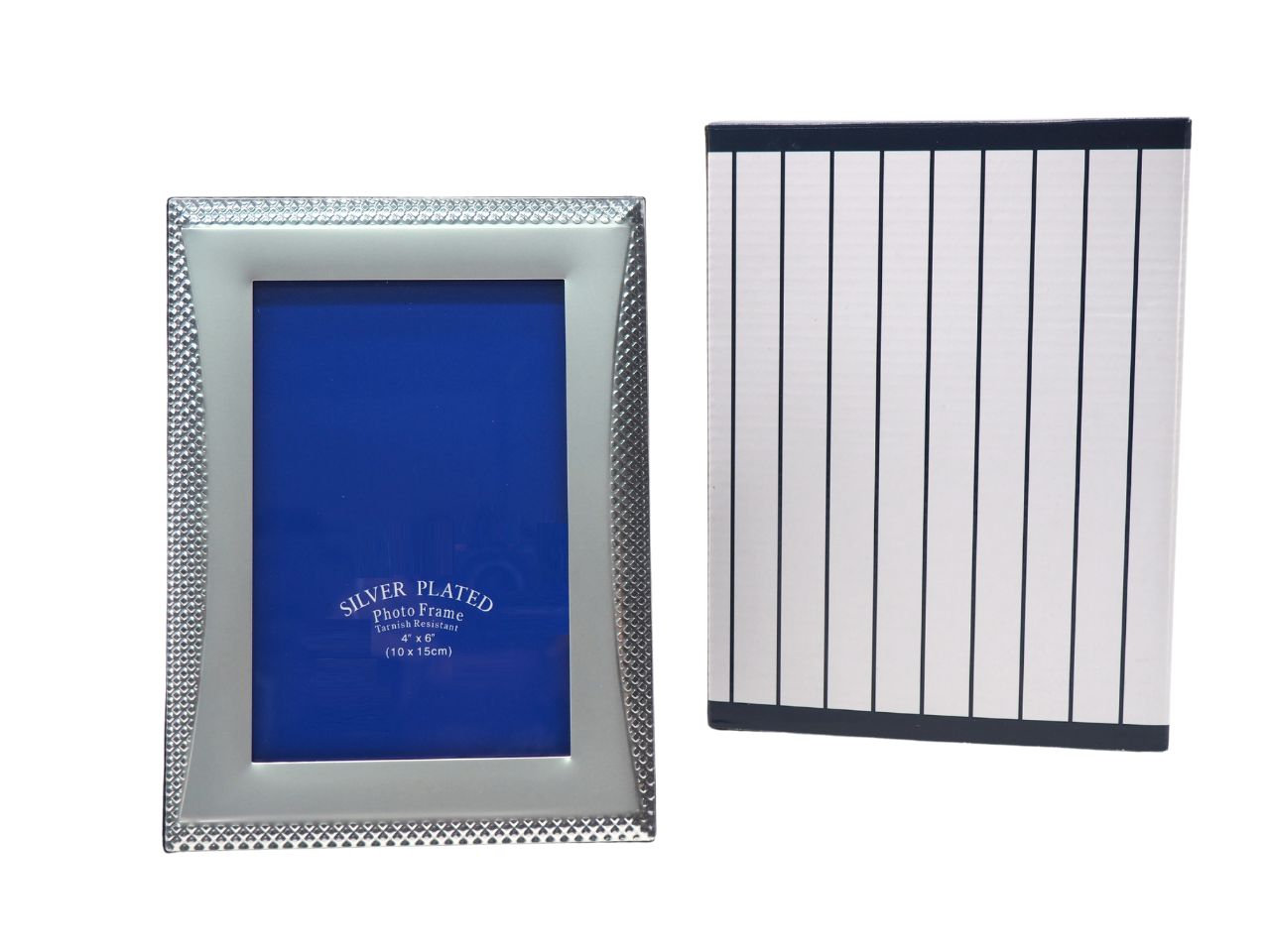 Cornice con placca in alluminio h.20x15cm interno 10x15cm decorazione geometrica