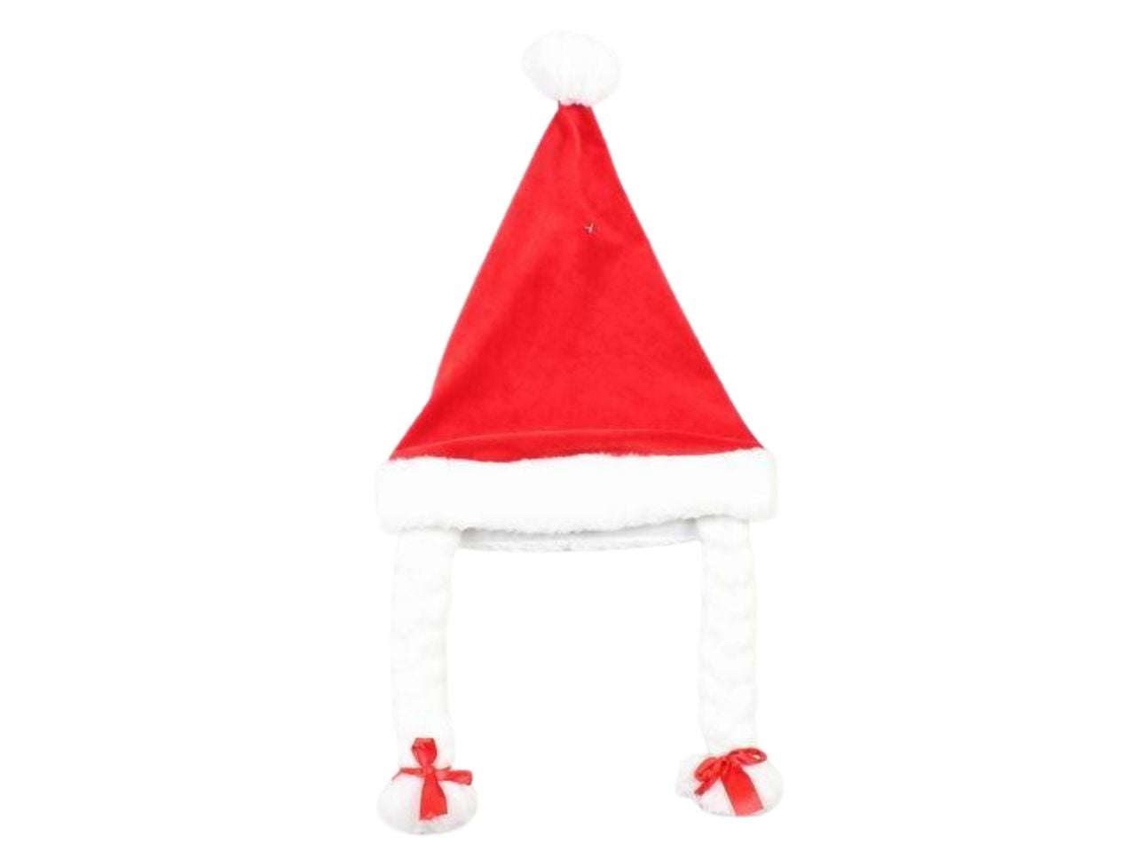 Cappello natalizio con trecce linea 'deluxe'h.45/70x32cm