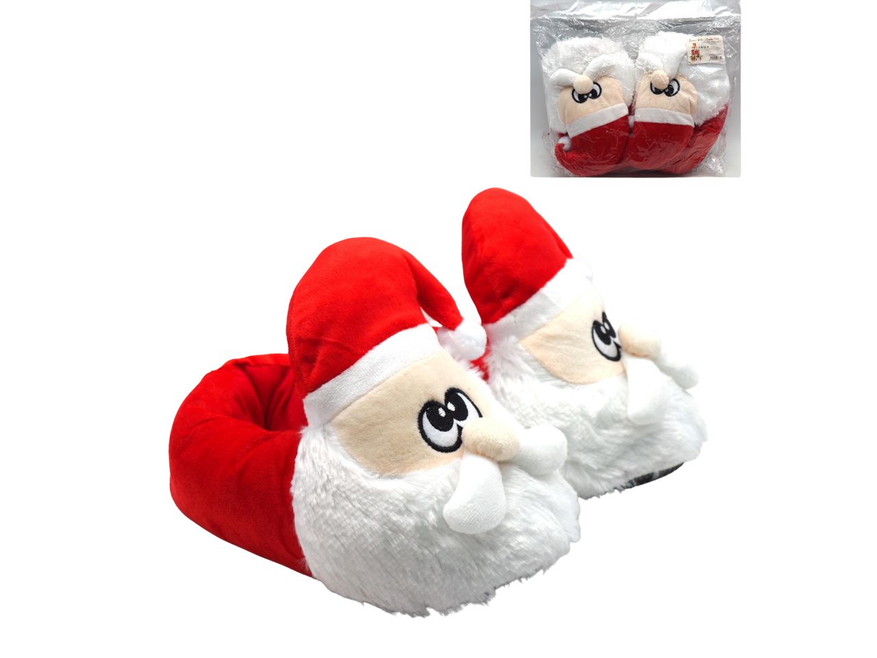 Pantofole a forma di babbo natale - la confezione comprende 2 pantofole