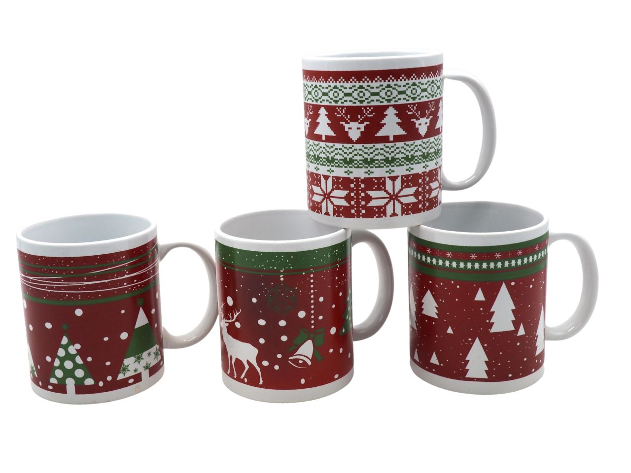 Tazza mug misura h.9.5xd.8x12cm fantasia natalizia assortiti