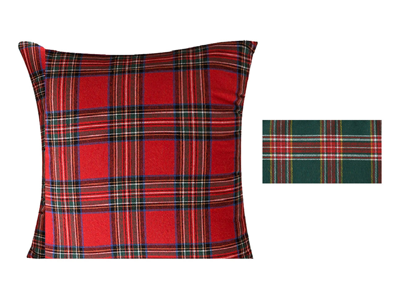 Cuscino natalizio 45x45cm con design scozzese