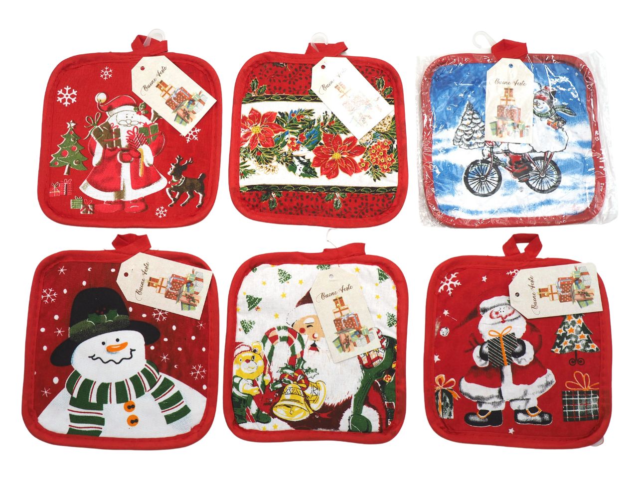Presina con stampa natalizia 17x17cm-disponibile in vari assortimenti