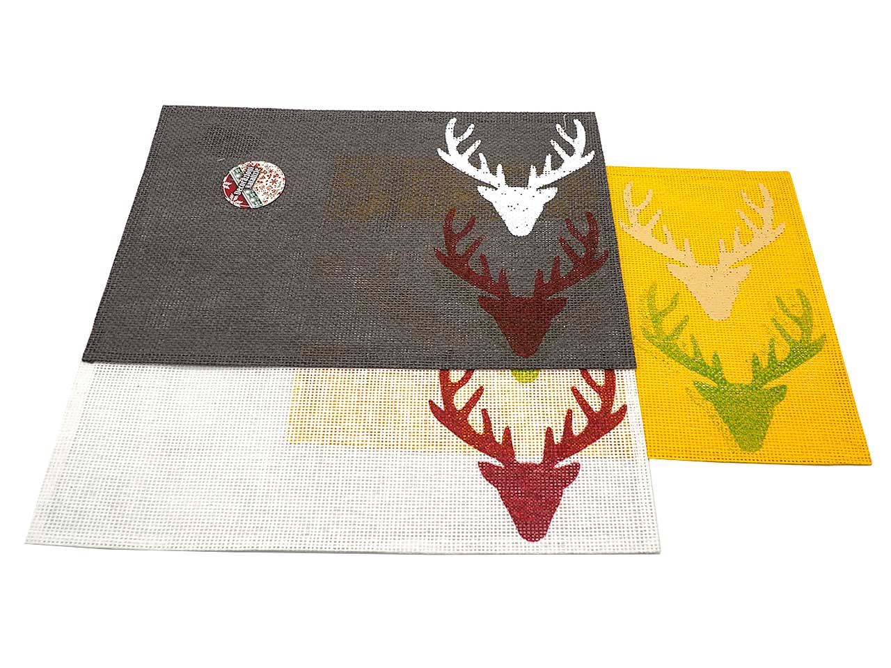 Tovaglietta in carta rettangolare misura 30x45cm con alce in 3 colori assortiti