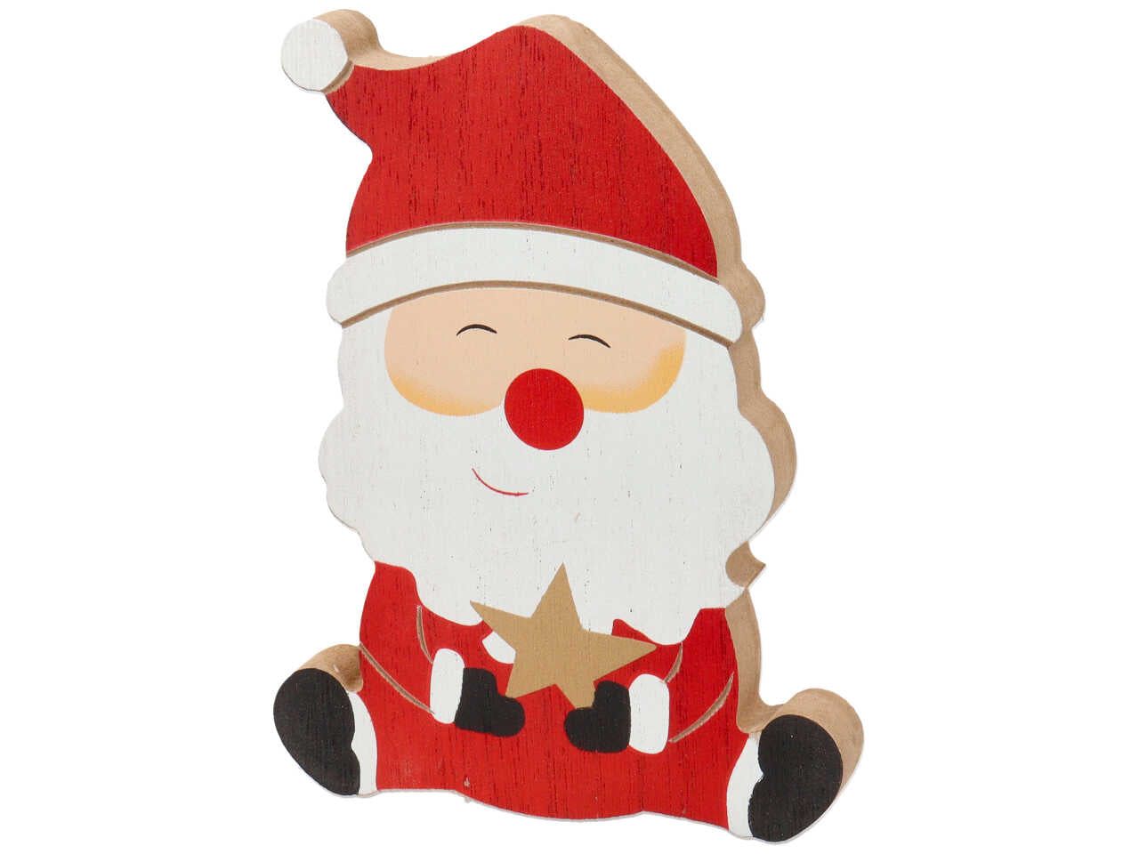 Babbo natale in legno h.14.5x11x1.5cm