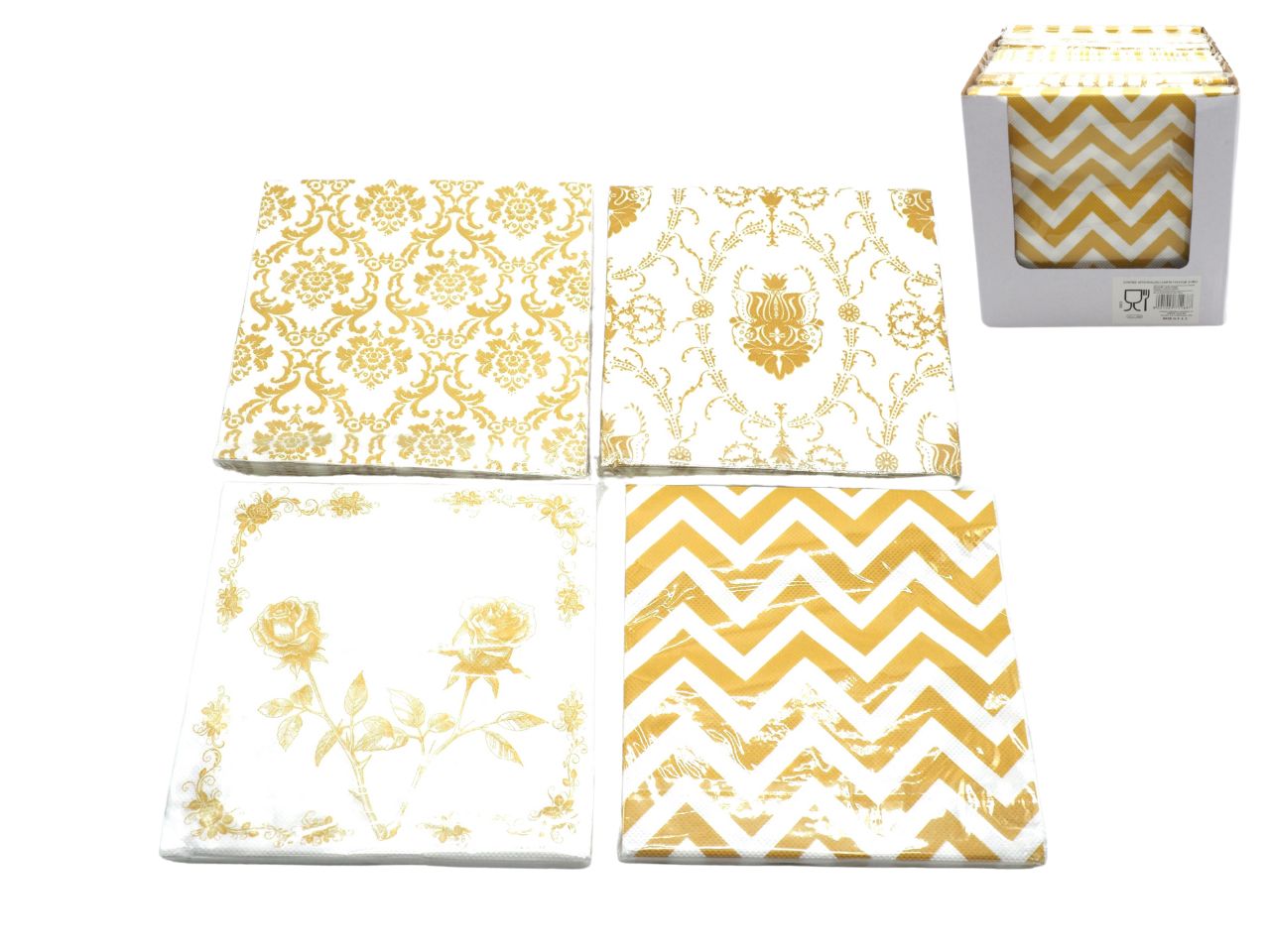 Tovaglioli carta natalizi 20pz 17x17cm 2 veli-disponibile in 4 assortimenti