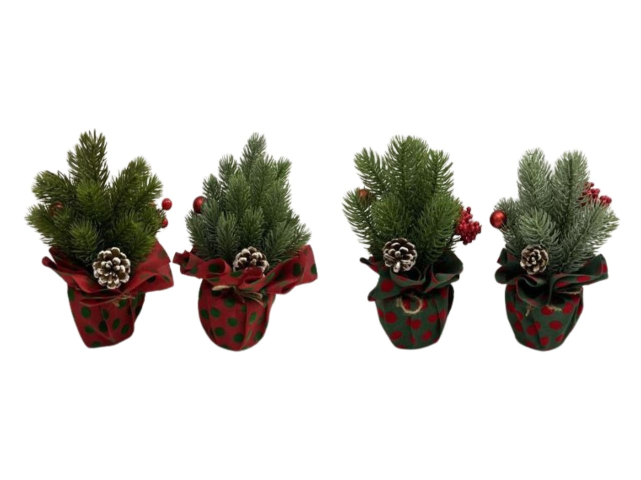 Piantina natalizia con bacche e pigne h.25cm- disponibile in vari assortimenti