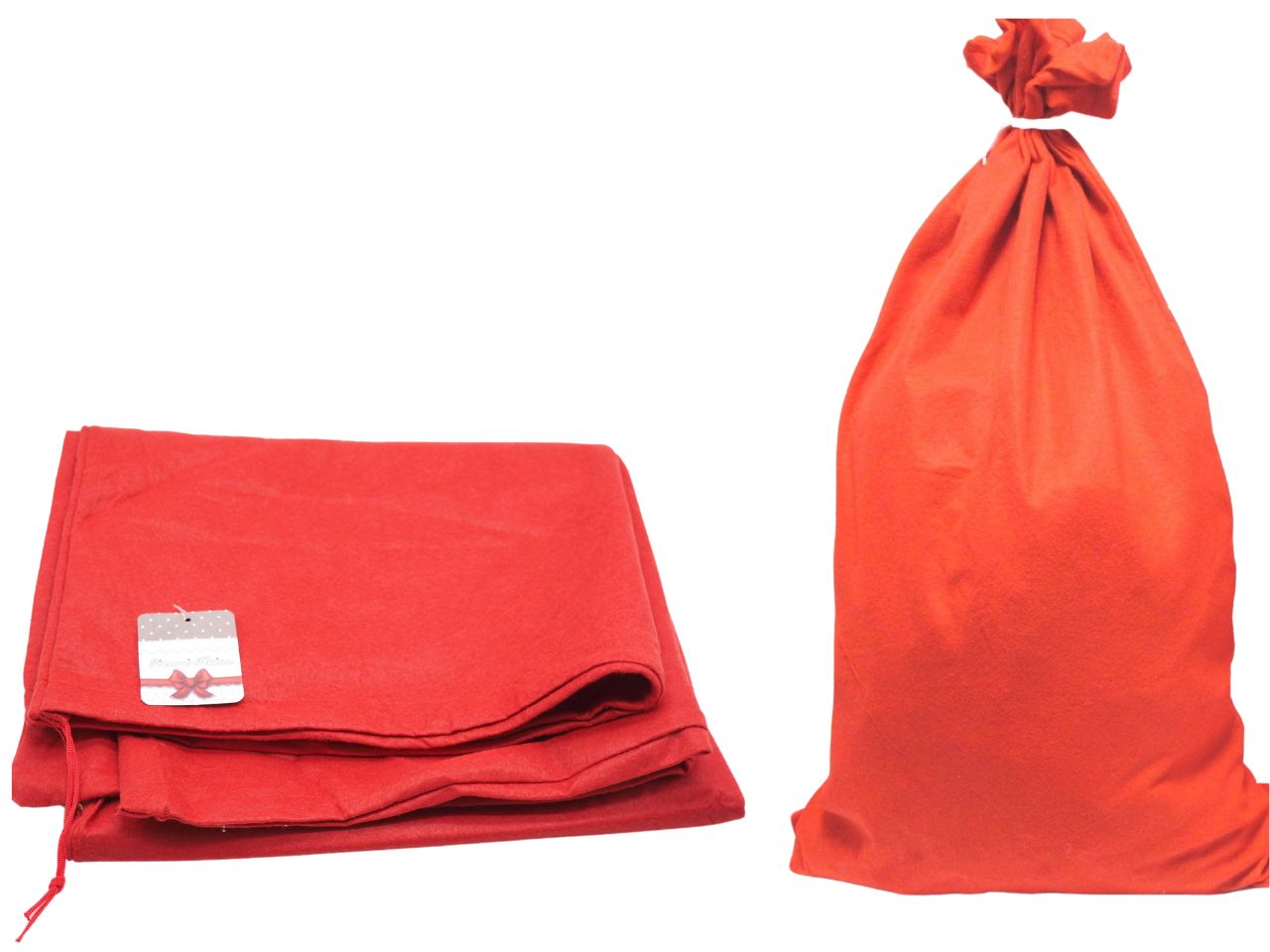 Sacco panno h.120x70cm di colore rosso