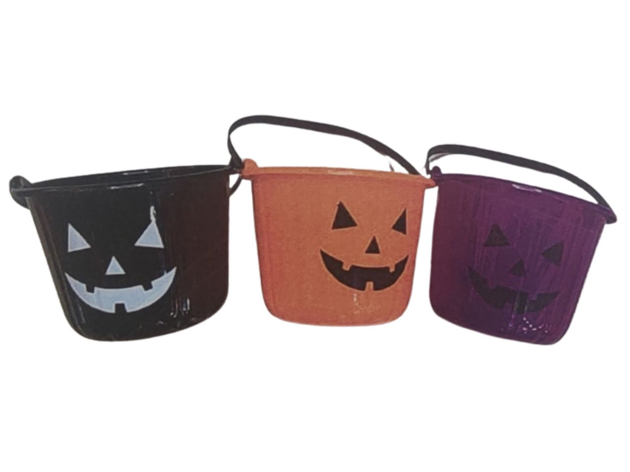 Secchiello plastica halloween h19x14cm-disponibile in 3 assortimenti