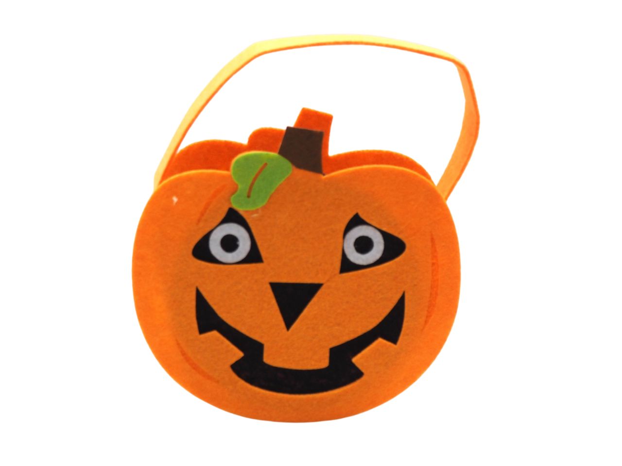 Borsetta panno con soggetto zucca halloween 15x16cm