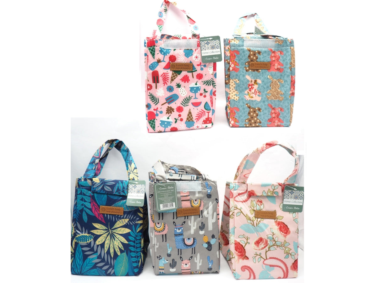 Borsa in tessuto con manici in 4 assortimenti
