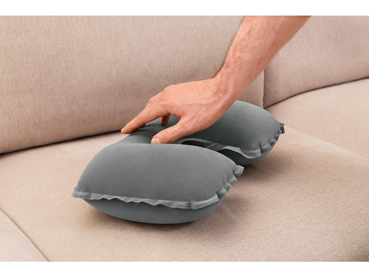 Cuscino cervicale da viaggio 37x24x10cm in 2 colori $