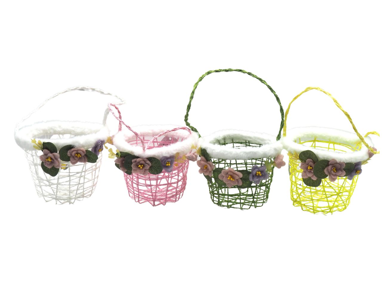 Cestino con fiori 4 colori