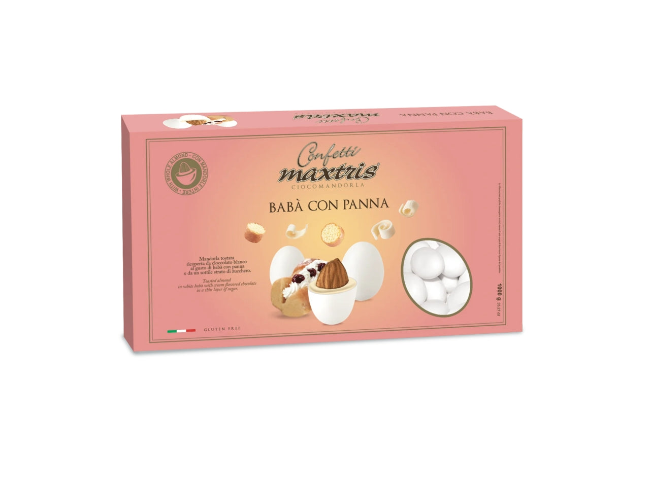 Confetti Maxtris al gusto di BabÃ  con panna per bomboniere - 1kg