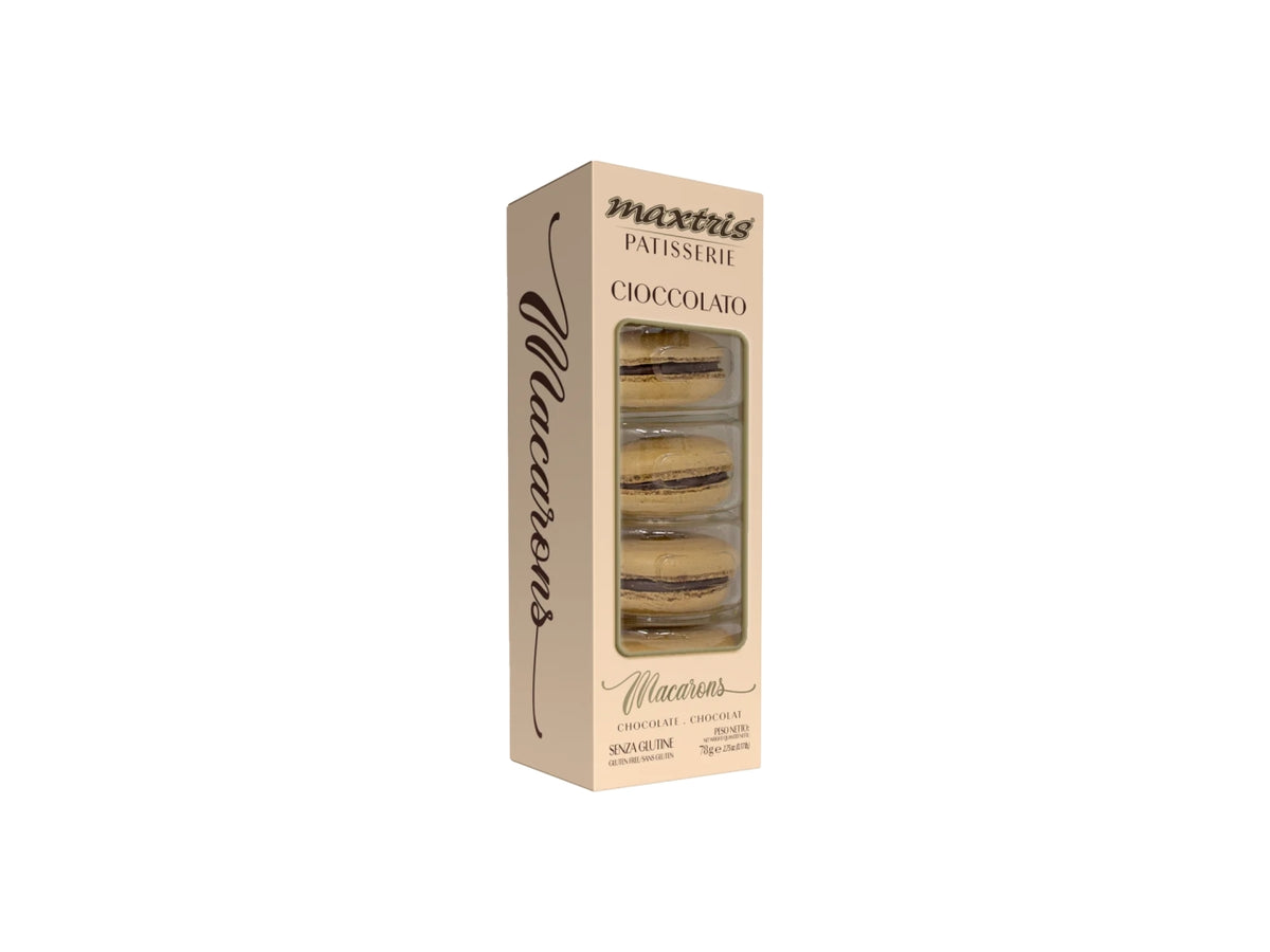 Macarons Maxtris al gusto di Cacao per bomboniere - Tortora - 5 pezzi - 78gr