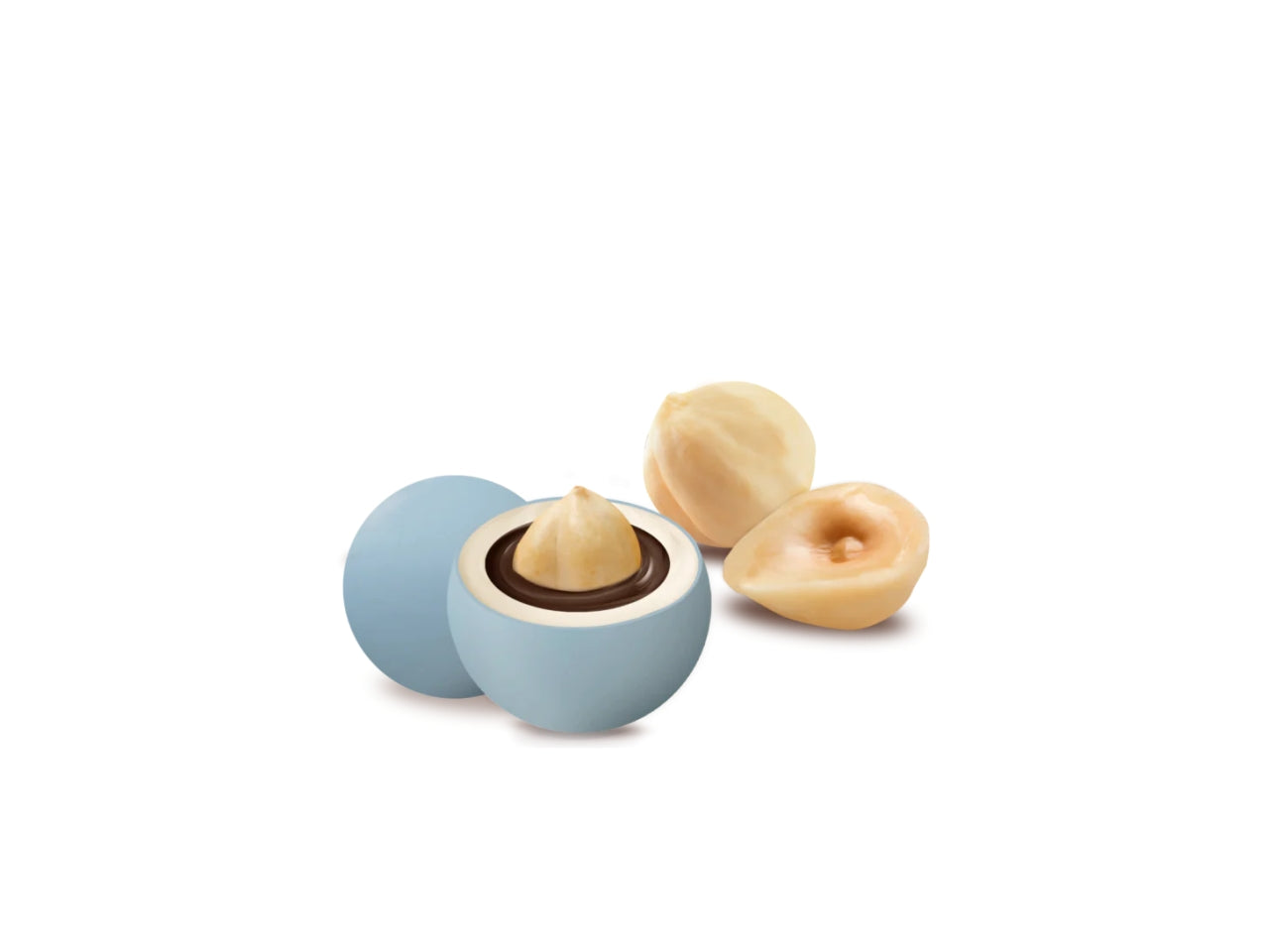 Confetti Maxtris Nuance Carta da Zucchero ricoperti di cioccolato per bomboniere - Les Noisettes - 1kg