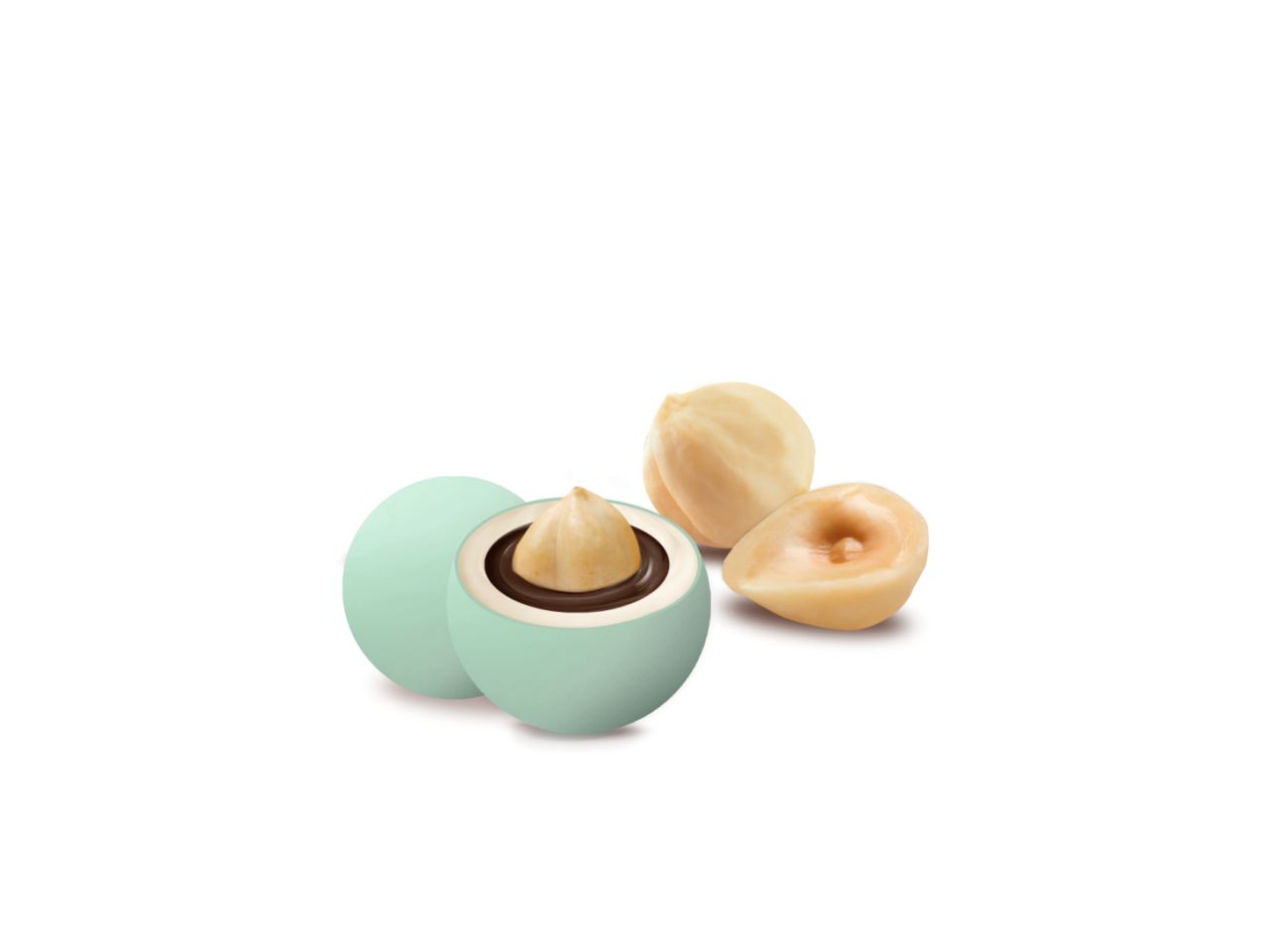 Confetti Maxtris Nuance Tiffany in gusti assortiti per bomboniere - Les Noisettes - 1kg