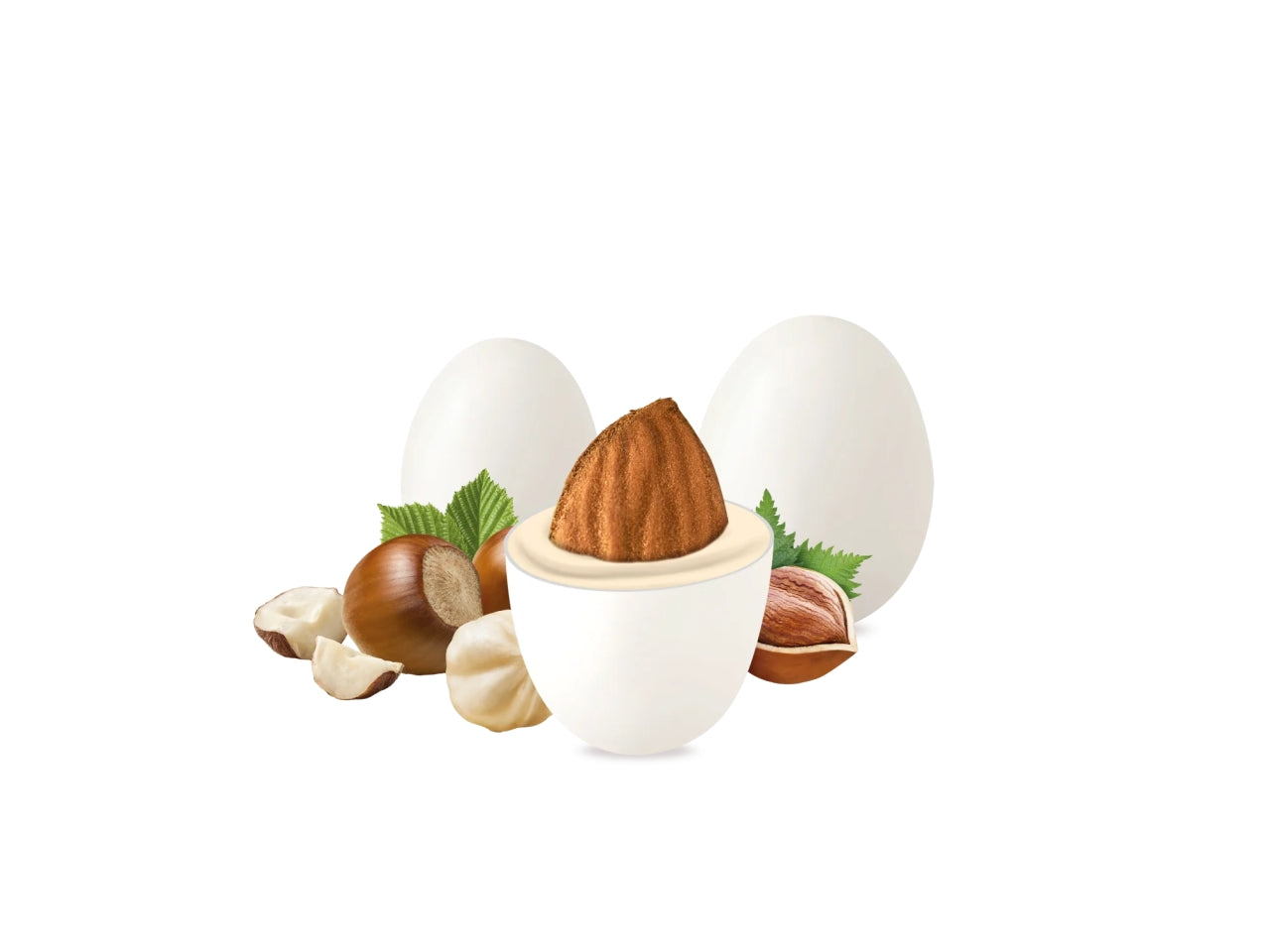 Confetti cioccomandorla gusto nocciolato bianco, 1kg - Maxtris