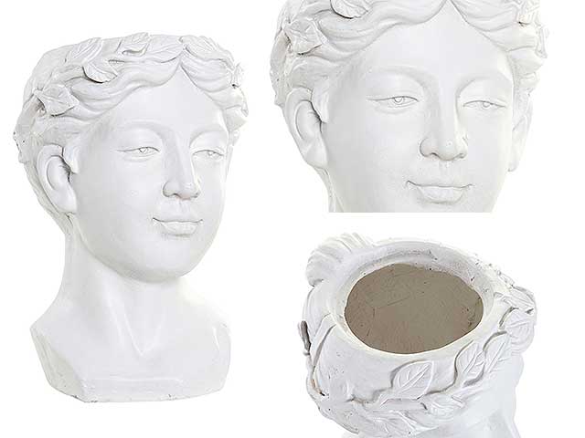 Fioriera testa donna 17x21x26 mc-182870