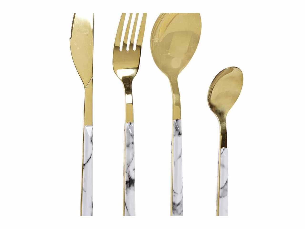 Posate inox 16 pezzi eff.marmo pc-191393