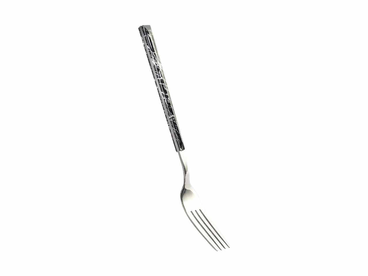 Posate inox 16 pezzi eff.marmo nero pc-191624