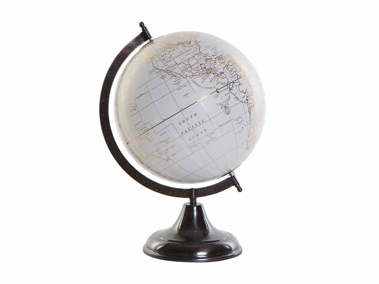 Mappamondo metallo 28x25x33 dh-185430