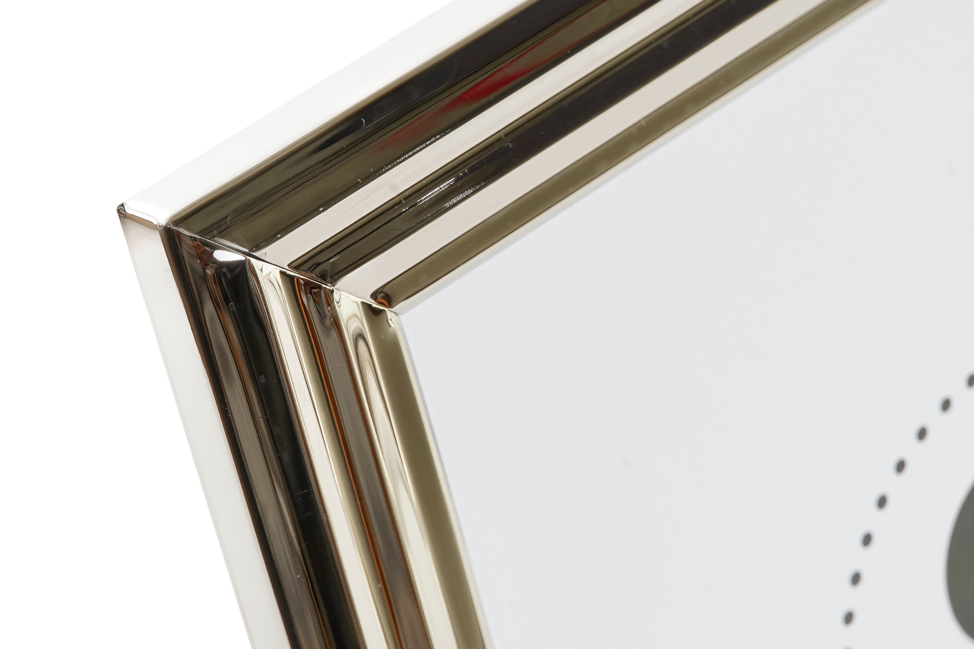 Cornice foto 20x25cm in metallo 25x2x30cm platinato