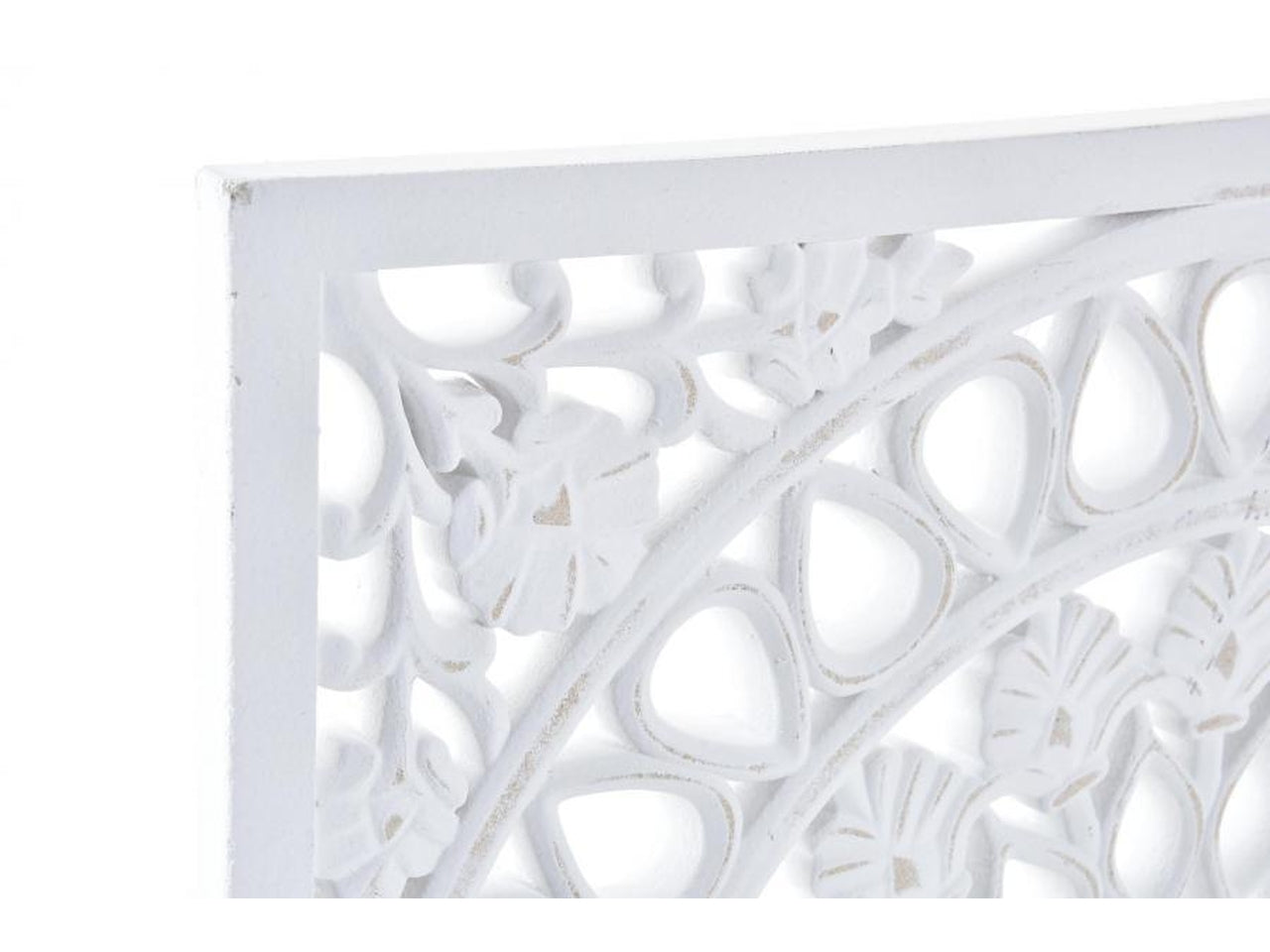 Decorazione rosone quadrato da parete boho bianco 40x40x1,5 cm - Item