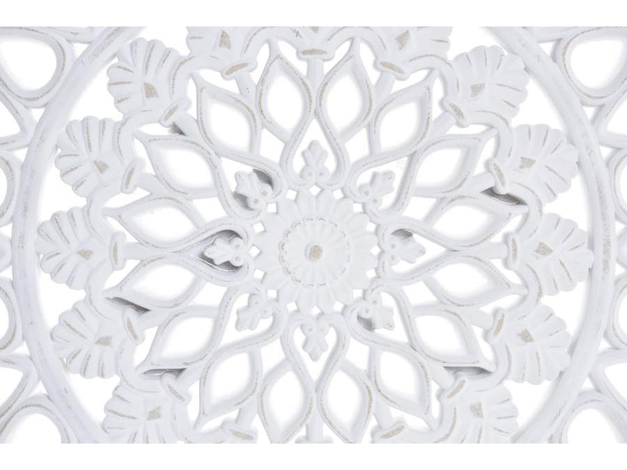 Decorazione rosone quadrato da parete boho bianco 40x40x1,5 cm - Item