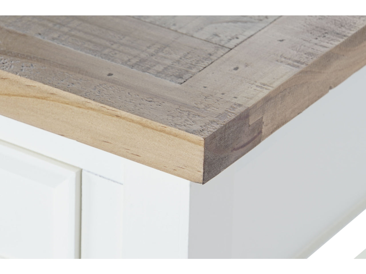 Mesa cafe in paulownia misura 114x60x46cm con 2 cassetti colore beige