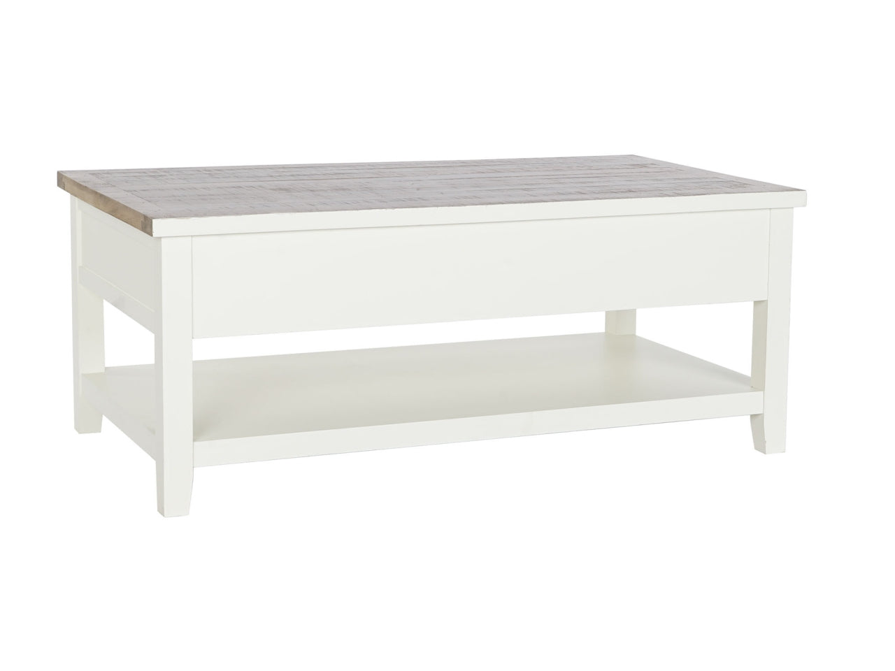 Mesa cafe in paulownia misura 114x60x46cm con 2 cassetti colore beige