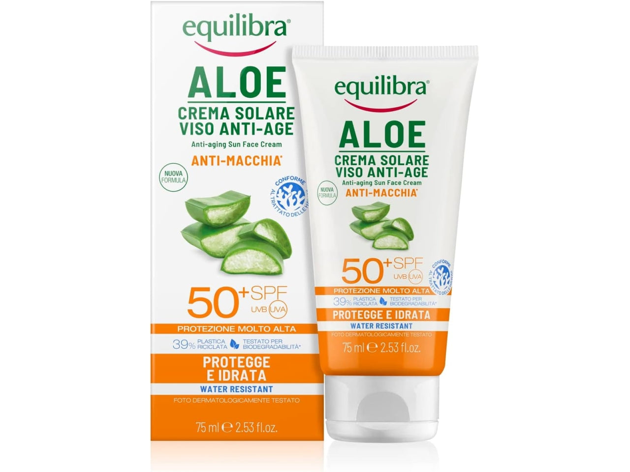 Equilibra crema solare viso anti-age spf 50+ 75ml