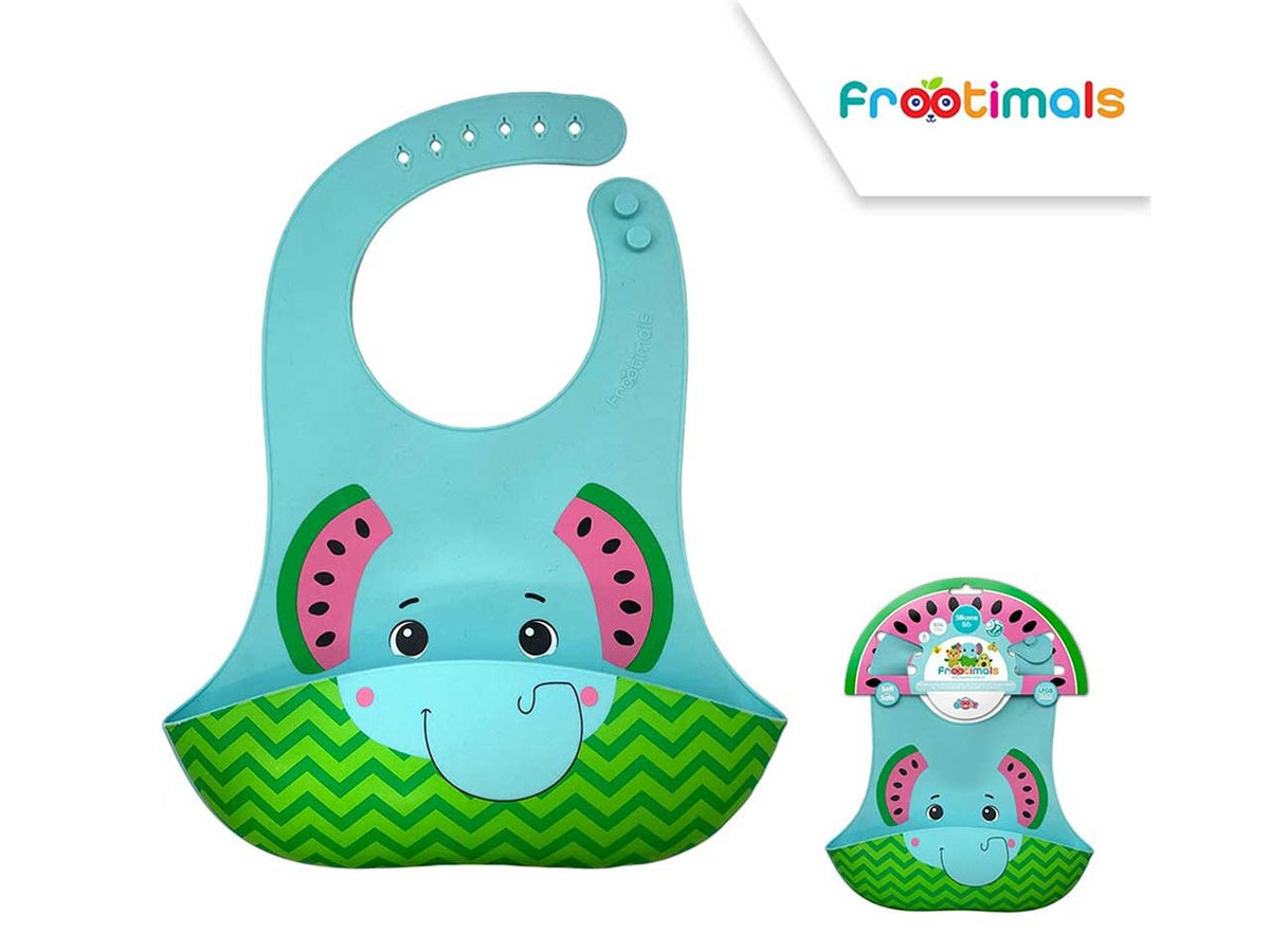 Linea meal time bavetta in silicone elefante $