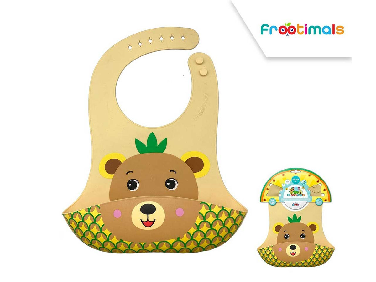 Linea meal time bavetta in silicone orso $