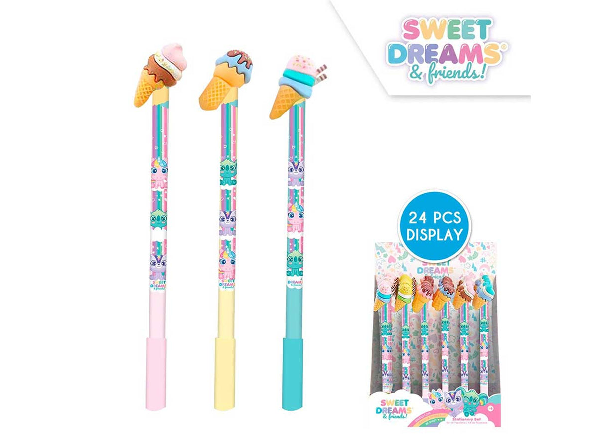 Penna gel unicorno e gelato multicolor 15 cm - Sweet Dreams