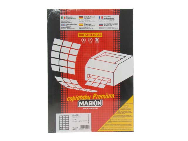 Etichette adesive 63,5x38,1 pz.2100 a410