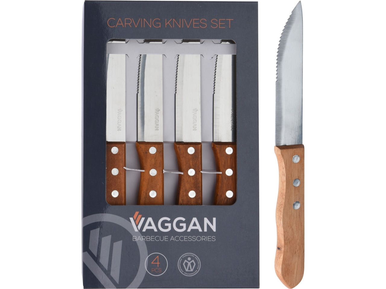 Set 4 coltelli da carne 24cm
