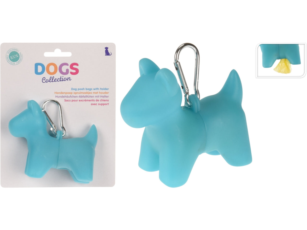 Custodia con 20 sacchetti per cani