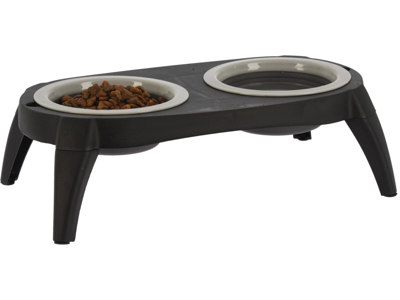 Supporto rialzato con 2 ciotole per cane 500ml