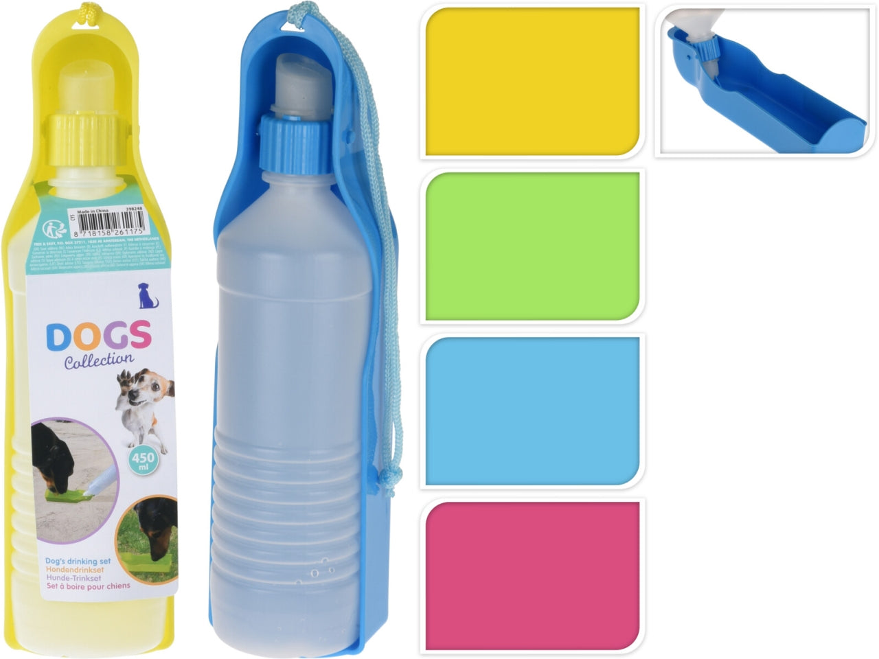 Abbeveratoio cani portatile in colori assortiti