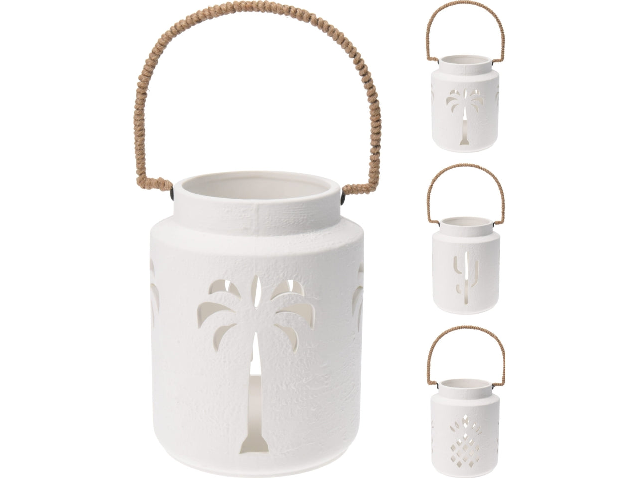 Lanterna ceramica 17x21cm in colori assortiti