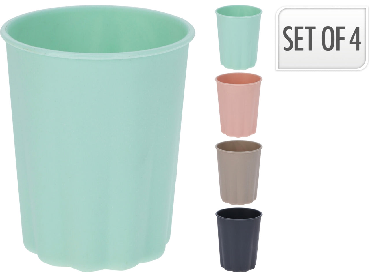 Set 4 pezzi tazza  in pp - colori assortiti