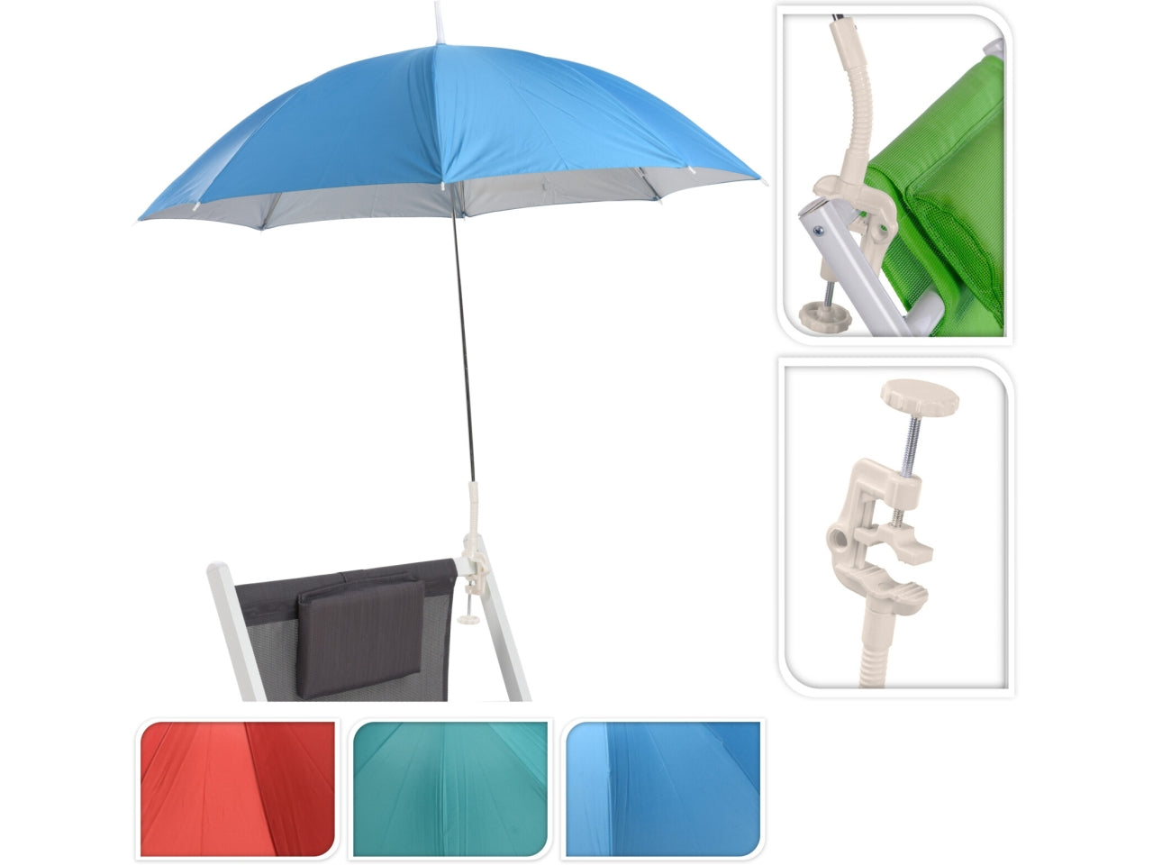 Ombrellino da spiaggina 120cm colori assortiti