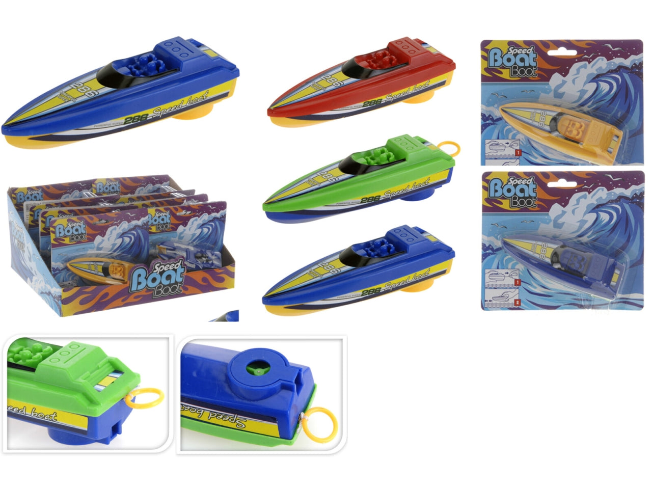 Gioco barca 13cm in colori assortiti