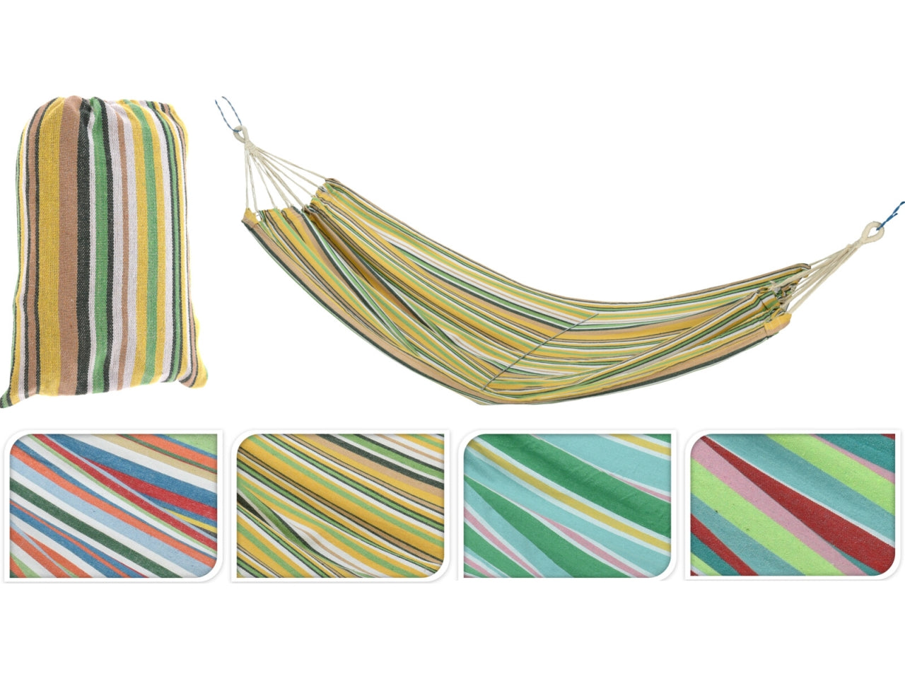 Amaca 200x100cm righe in colori assortiti