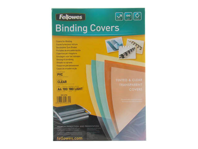 Copertina trasparente da rilegatura da 180 micron confezione da 100 fg