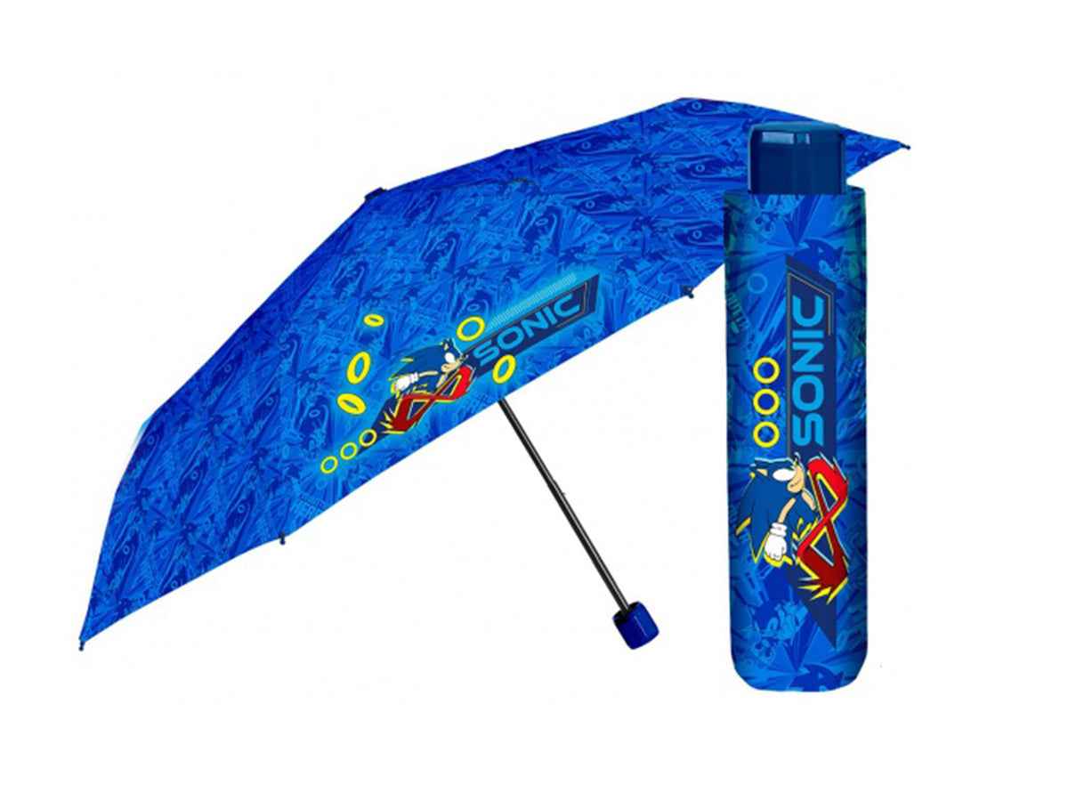 Ombrello mini con apertura manuale 50cm antivento fantasia sonic