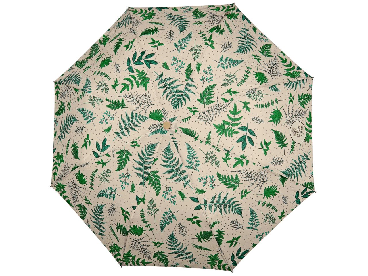 Ombrello da donna mini con apertura automatica fantasia foglie perletti linea green
